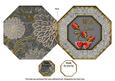 Black Red Rose with Love Octagon Lace Picture Fold Card