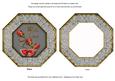 Black Red Rose with Love Octagon Card Base and Shaker Frame