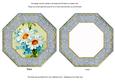 Blue Daisies Octagon Card Base and Shaker Frame