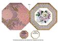 Pink Wedding Rose Octagon Lace Picture Fold Card