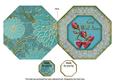 Peacock Rose Get Well Soon Octagon Lace Picture Fold Card