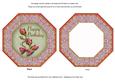 Pink Green Rose Birthday Octagon Lace Card Base Shaker Frame