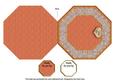 Peach Roses Birthday Octagon Lace Locket Fold Card