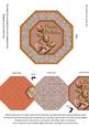 Peach Roses Birthday Octagon Lace Locket Card Front