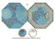Blue Wedding Rose Octagon Lace Locket Fold Card