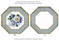 Blue Wedding Rose Octagon Lace Card Base Shaker Frame