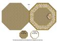 Vintage Cream Roses Octagon Lace Locket Fold Card