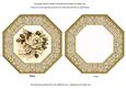 Vintage Cream Roses Octagon Lace Card Base Shaker Frame