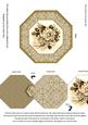 Vintage Cream Roses Octagon Lace Locket Card Front