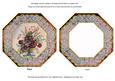 Colourful Pansies Octagon Lace Card Base Shaker Frame