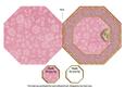 Pink Rose 50th Octagon Lace Locket Fold Card
