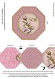 Pink Roses 50th Lace Octagon Locket Card Front