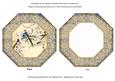 Oriental Blue Bird Octagon Lace Card Base Shaker Frame