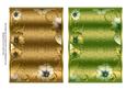 Metallic Gold and Green Floral 7x5in Card Base Edger