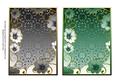 Metallic Silver and Green Floral 7x5in Card Base Edger