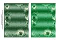 Metallic Greens Floral 7x5in Card Base Edger