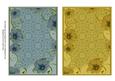 Blue and Olive Lace Floral 7x5in Card Base Edger