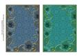 Peacock Blues Lace Floral 7x5in Card Base Edger