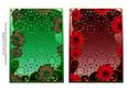Red and Green Lace Floral 7x5in Card Base Edger