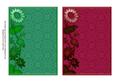 Green and Red Lace Daisy 7x5in Card Base Edger