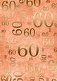 Peach and Gold 60th Birthday A4 Backing Paper