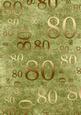Olive and Gold 80th Birthday A4 Backing Paper
