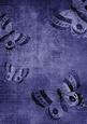 Vintage Tea Dark Blue Butterfly A4 Backing Paper