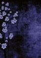 Vintage Oriental Dark Blue Blossom A4 Backing Paper