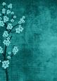 Vintage Oriental Dark Peacock Blossom A4 Backing Paper