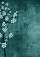 Vintage Oriental Peacock Blossom A4 Backing Paper