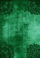 Ornate Floral Corner Dark Green A4 Backing Paper
