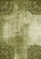 Ornate Floral Corner Olive A4 Backing Paper