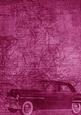 Car Map Roadtrip Cerise A4 Backing Paper