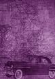 Car Map Roadtrip Purple A4 Backing Paper