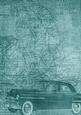 Car Map Roadtrip Smokey Peacock A4 Backing Paper
