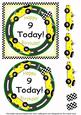 Yellow Racing Car 9 Today Decoupage 3D Ring Sheet