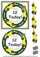 Yellow Racing Car 12 Today Decoupage 3D Ring Sheet