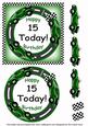 Green Racing Car 15 Today Decoupage 3D Ring Sheet
