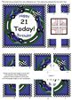 Blue Racing Car 21 Today 5in Quad Corner Stacker