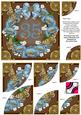 Teal N Choco Poppy 35 Butterfly Ring 6in Duo Corner Stacker