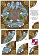 Teal N Choco Poppy 101 Butterfly Ring 6in Duo Corner Stacker