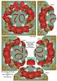 Green N Red Poppy 70 Butterfly 5in Scallop Bottom Stacker