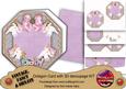 Baby Girl Lilac Lace Octagon Decoupage Card Kit