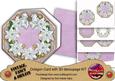 White Poinsettia Lilac Octagon Decoupage Card Kit