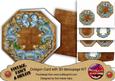Teal Poppy Chocolate Lace Octagon Decoupage Card Kit