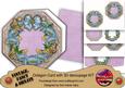 Teal Poppy Lilac Lace Octagon Decoupage Card Kit