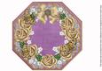 Coffee Roses Purple Lace Octagon 8inch Picture Sheet