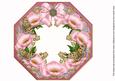 Pink Poppy Cerise Lace Octagon 8inch Frame Sheet