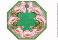 Pink Poppy Green Lace Octagon 8inch Picture Sheet