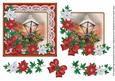 Christmas Lantern Poinsettia Decoupage Step by Step Sheet